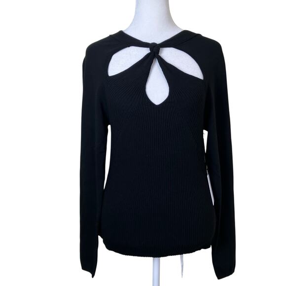 ASTR The Label Sweaters - ASTR The Label Sz XL NWT Ribbed Knit Cut-out Neck Sweater Pullover Stretchy